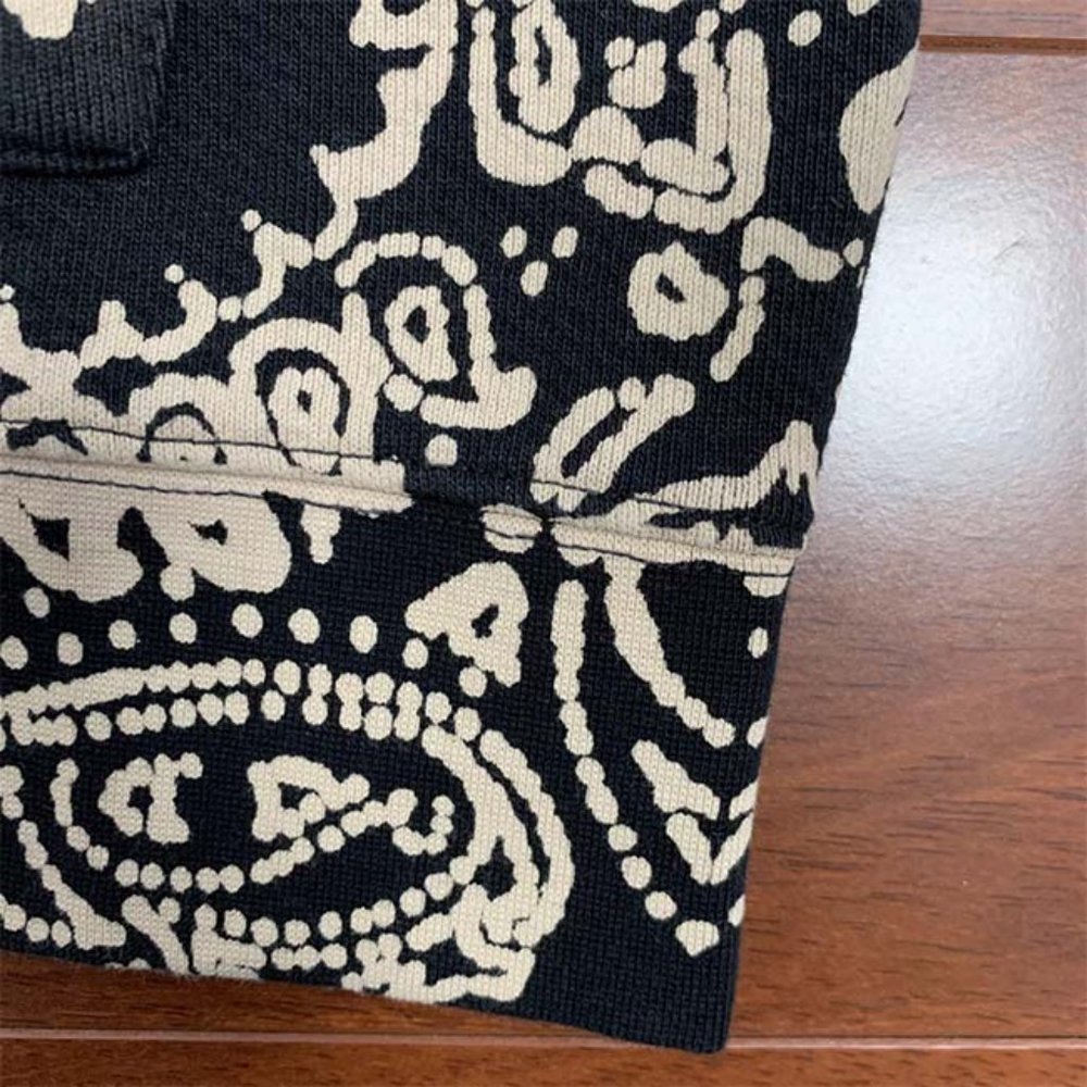 Amiri Logo Embroidered Bandana Print Hoodie - Black - Picture 12 of 12